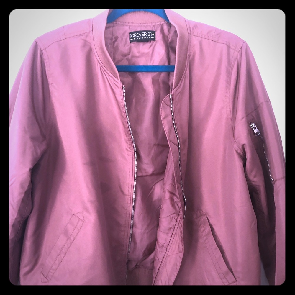 Bomber jacket in Rose Satin fabric